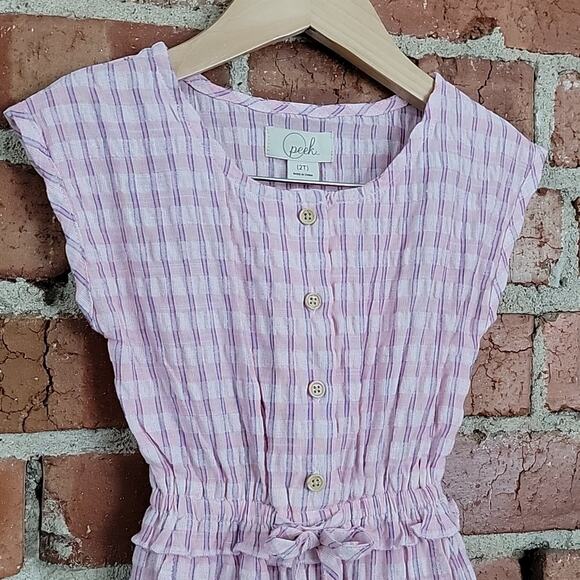 Peek Janice Jumpsuit in Pink Plaid Toddler Kid 2T - Picture 3 of 16